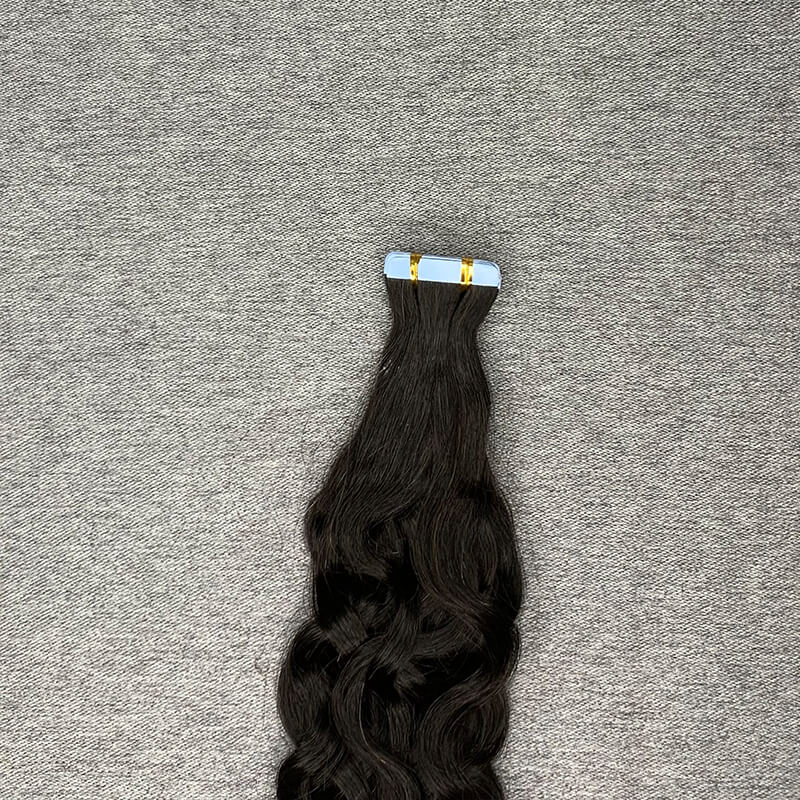 #1b Natural Wave Tape In Human Hair Extensions 20 Pieces/ Pack