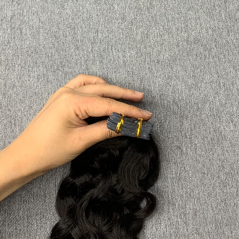 #1b Natural Wave Tape In Human Hair Extensions 20 Pieces/ Pack