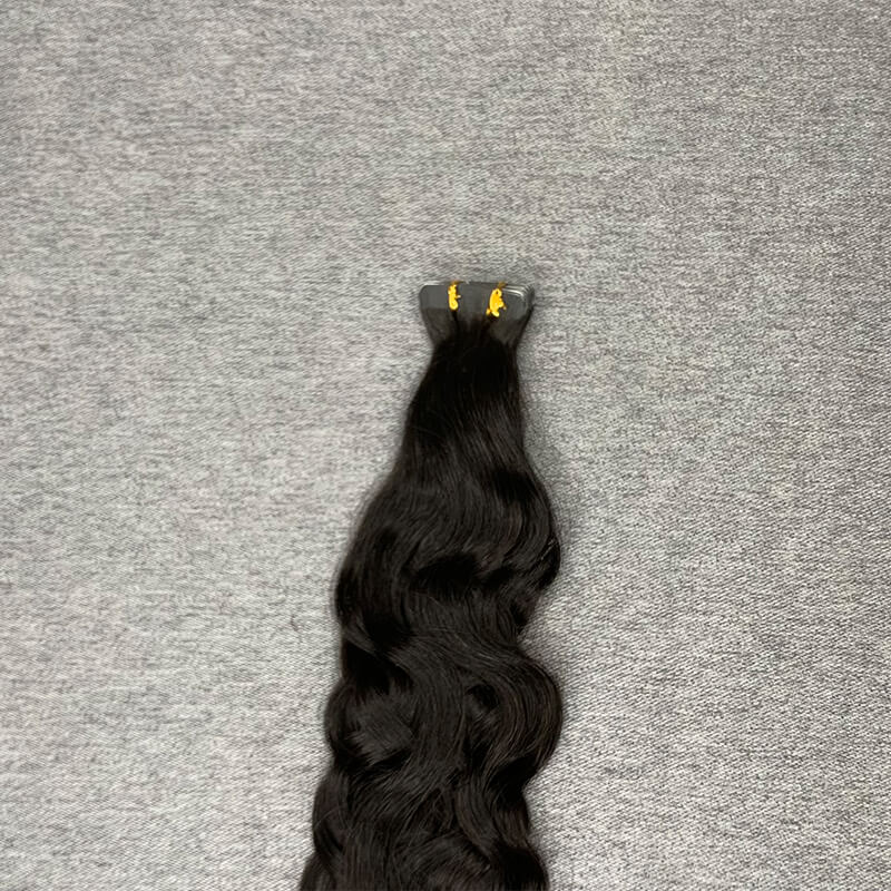 #1b Natural Wave Tape In Human Hair Extensions 20 Pieces/ Pack
