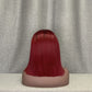 short burgundy bob wig 14 inch