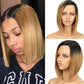 Ombre Honey Blonde Straight Hair 13×4 Lace Bob Wigs