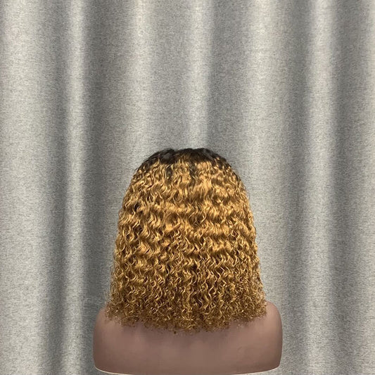 1b/30 Bob Wig Water Wave 4x4 Lace Closure Wig