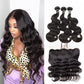 Peruvian Body Wave Human Hair 3 Bundles With 13X4 Lace Frontal - Ross Pretty Hair Official