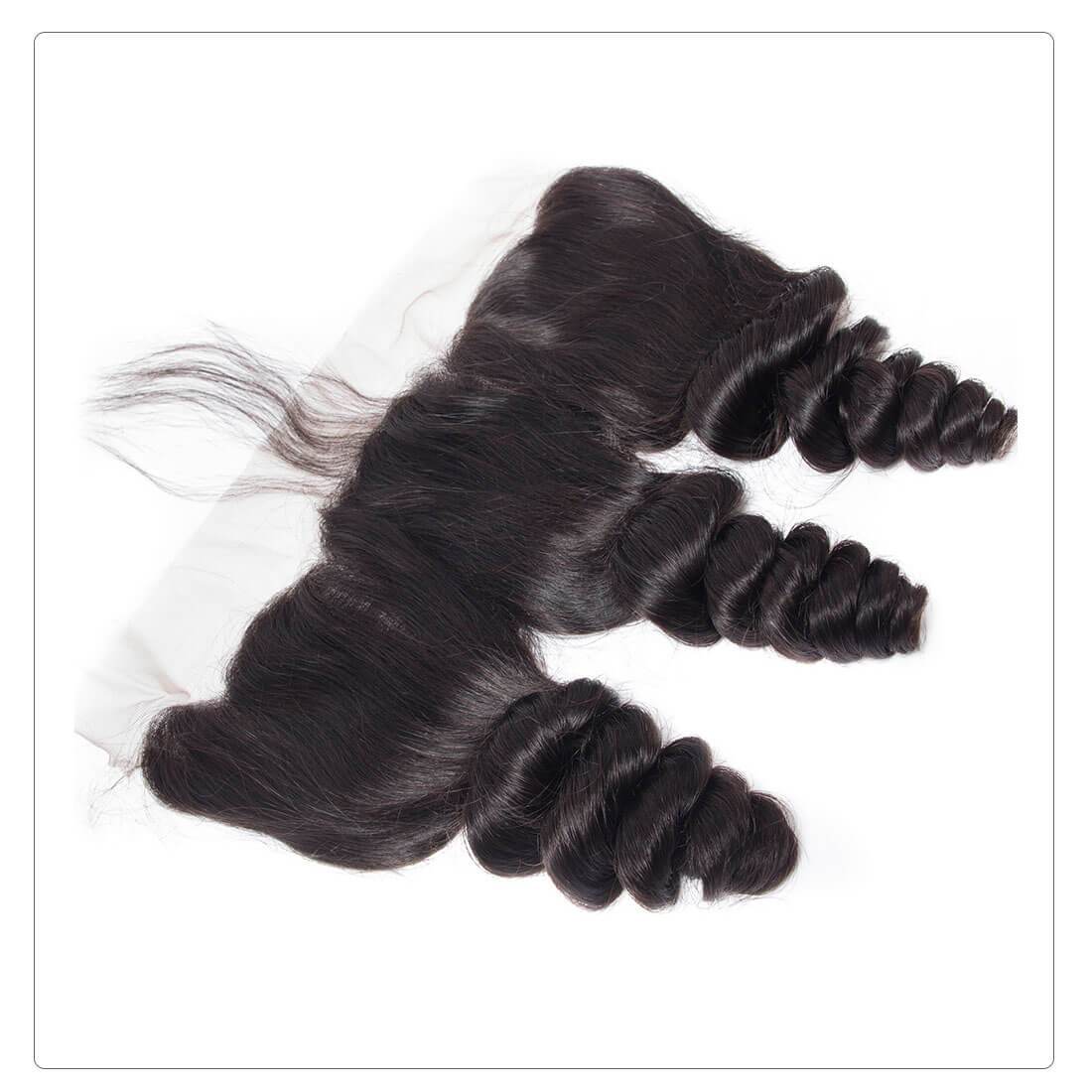 Peruvian Human Hair Loose Wave 3 Bundles With 13X4 Lace Frontal - Ross Pretty Hair Official