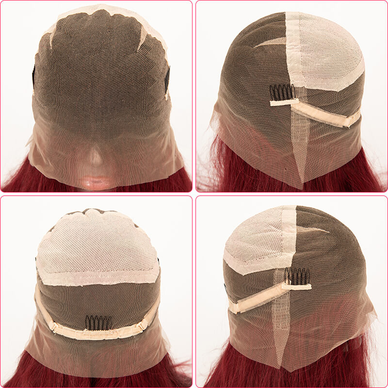 1b/99j Straight Hair Full Lace Wig 150% Density Virgin Human Hair