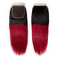 Ross Pretty hair 4*4 Lace Closure 1b red Human Hair swiss closure - Ross Pretty Hair Official