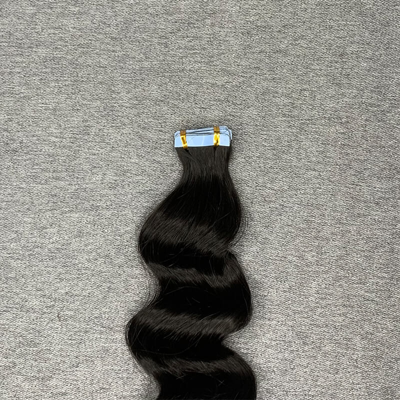 #1b Loose Deep Tape In Human Hair Extensions 20 Pieces/ Pack