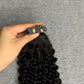 #1b Kinky Curly Tape In Human Hair Extensions 20 Pieces/ Pack