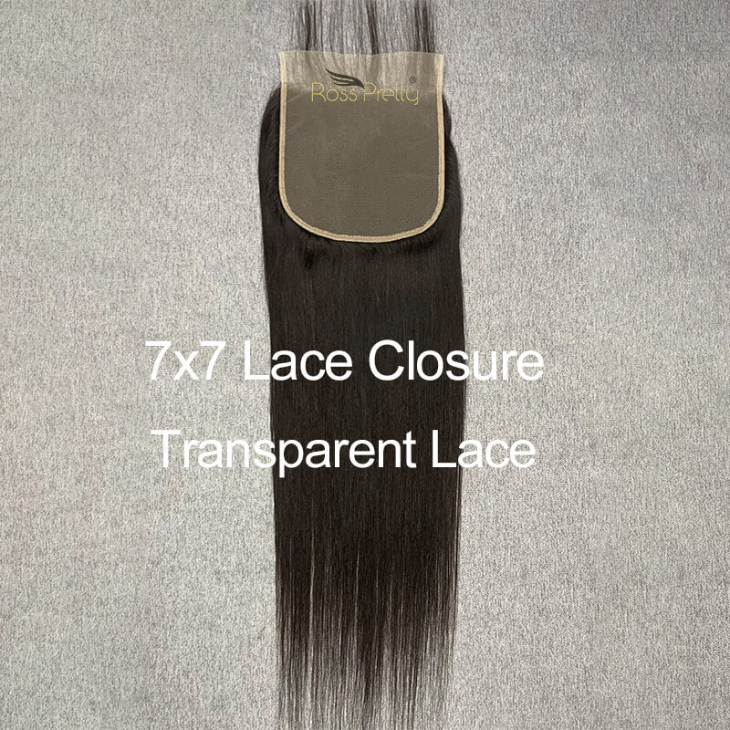Straight Hair 7x7 Lace Closure With Baby Hair 100% Human Hair – Scemily ...