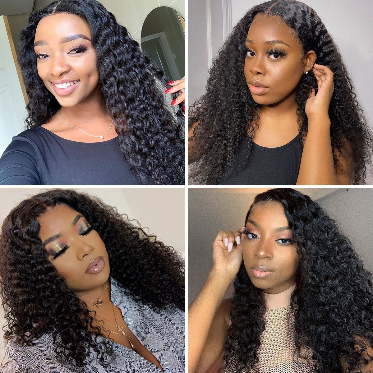 U Part Wigs Brazilian Deep Wave