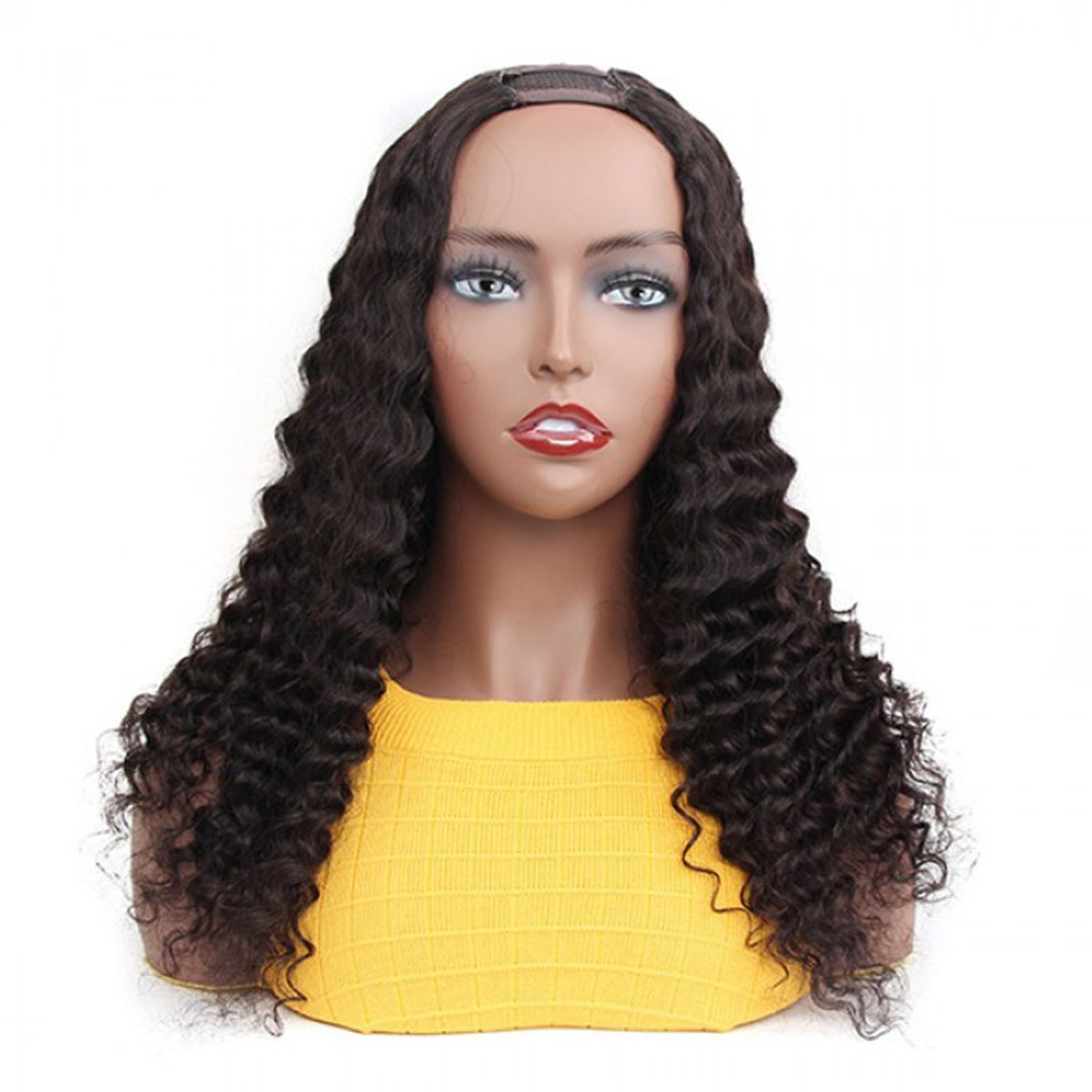 U Part Wigs Brazilian Deep Wave