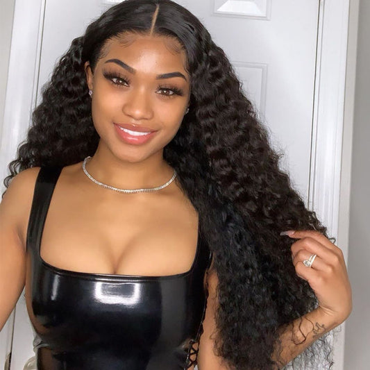 U Part Wigs Brazilian Deep Wave