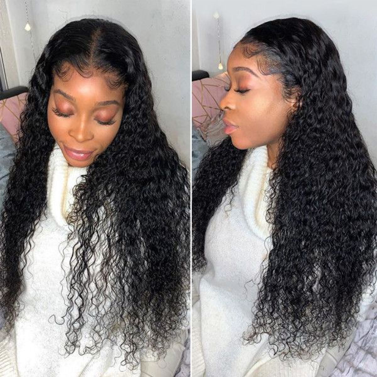 Brazilian U Part Water Wave Wigs