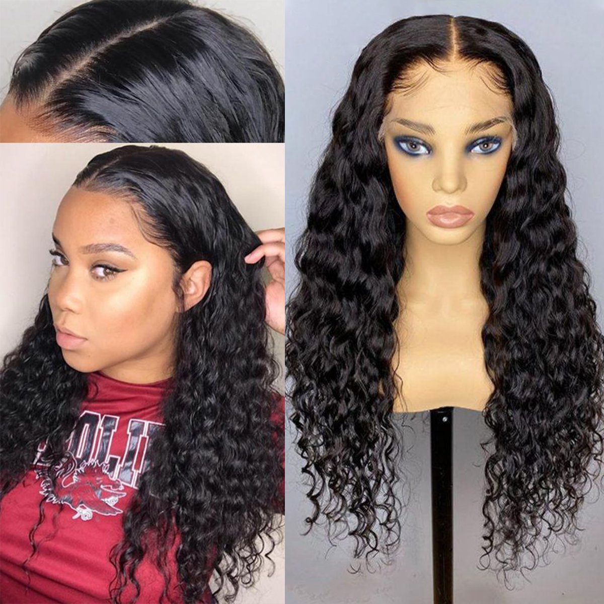 Water Wave 13×4 HD Lace Frontal Wigs Human Hair Wigs - Ross Pretty Hair Official