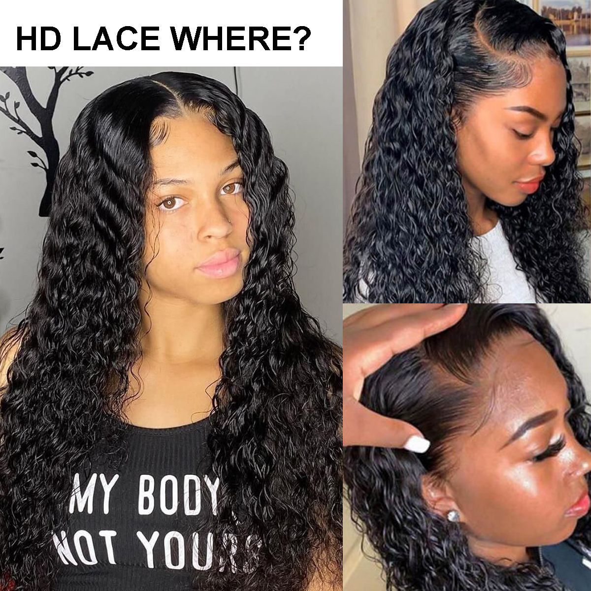 Water Wave 13×4 HD Lace Frontal Wigs Human Hair Wigs - Ross Pretty Hair Official