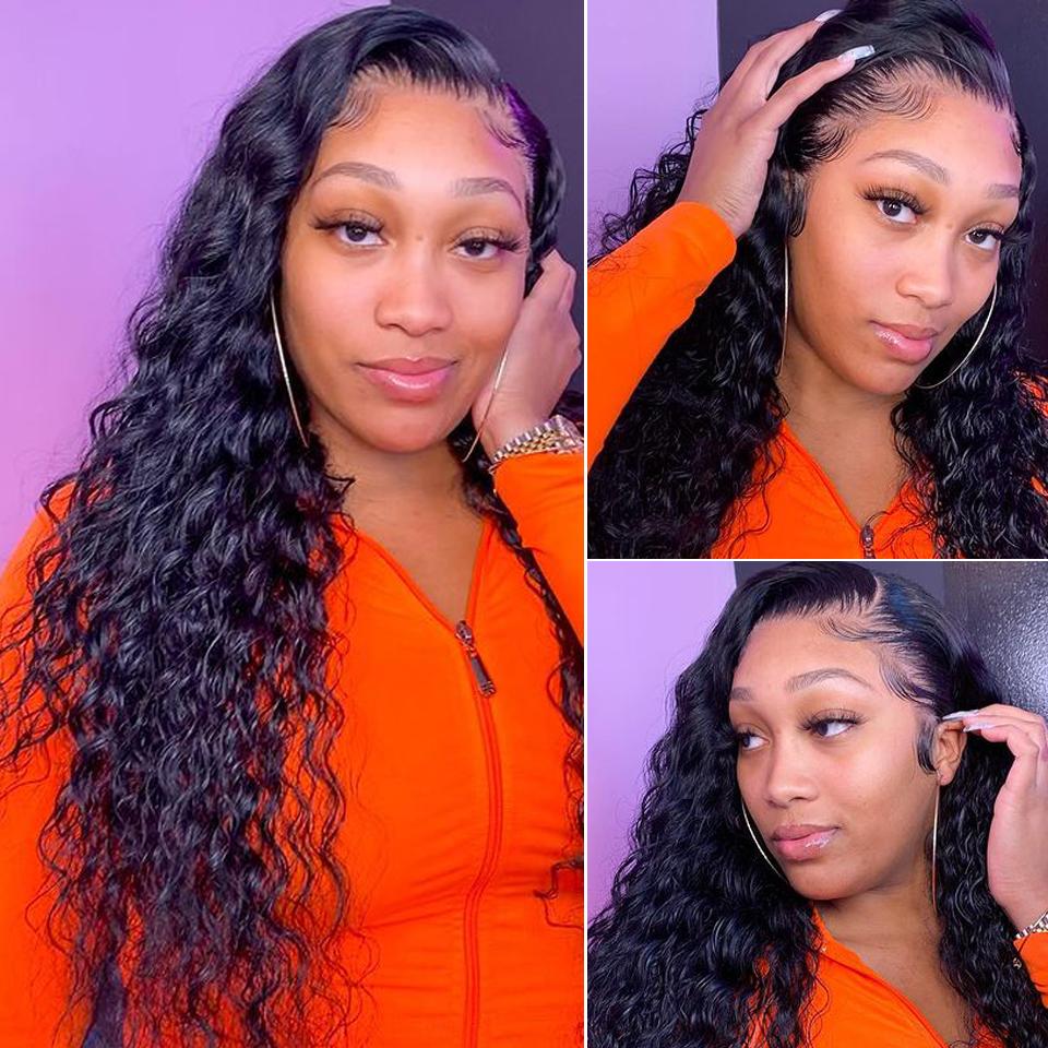 Water Wave 13×4 HD Lace Frontal Wigs Human Hair Wigs - Ross Pretty Hair Official