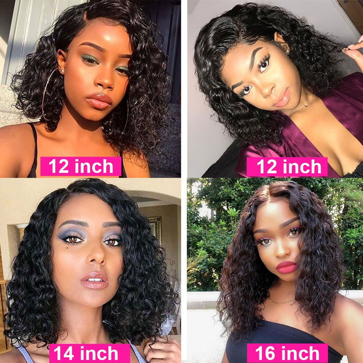 Short Wig Water Wave 13×4 Lace Front Wigs